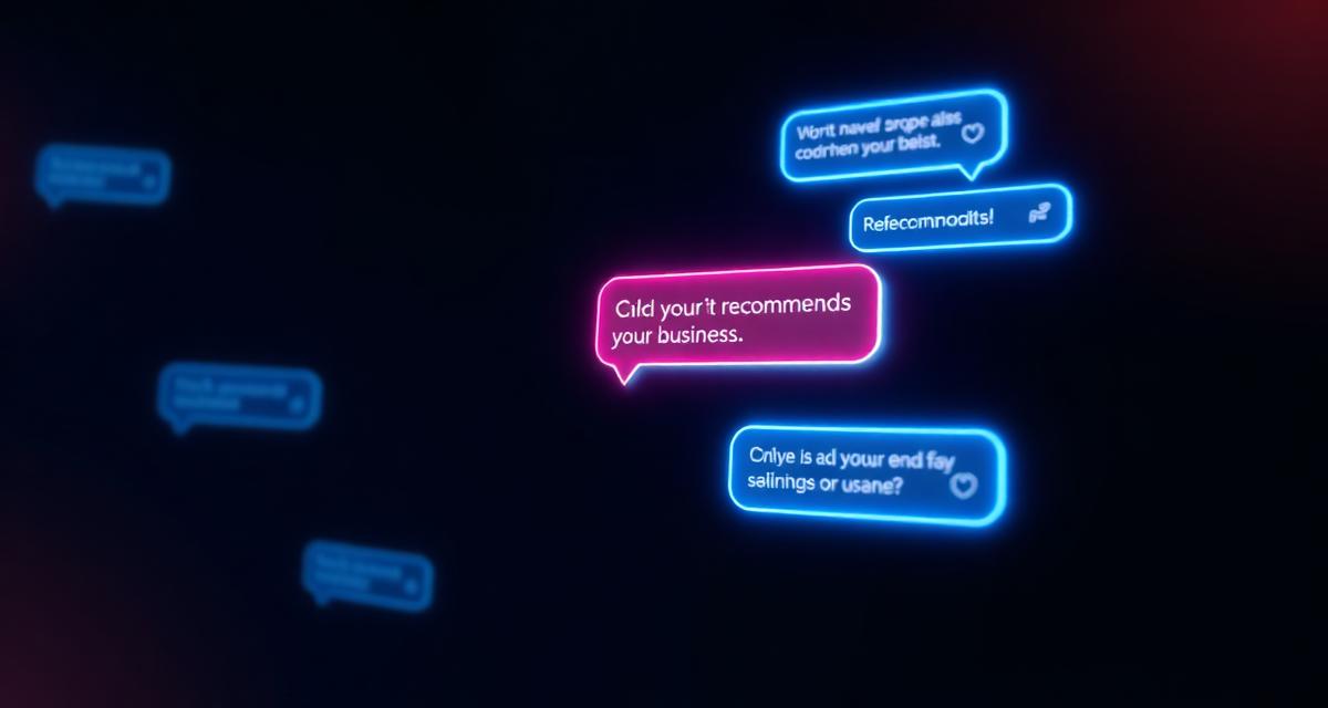 AI chat interface recommending businesses